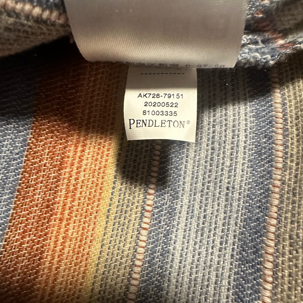 Pendleton Lrg Men's Serape Stripe Popover Hoodie - Picture 8 of 9